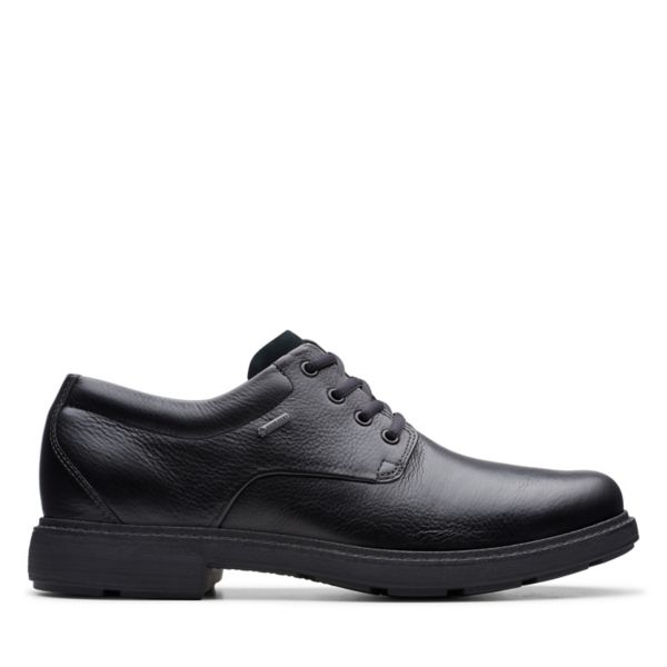 Clarks Mens Un Tread Lo GORE-TEX Wide Fit Shoes Black | USA-2046937